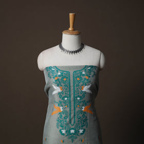 Phulia Jamdani Silk Cotton 2pc Unstitched Dress Material Kurta Set 26