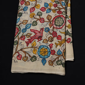 Handpainted Pure Handloom Chanderi Silk Pen Kalamkari Fabric of Srikalahasti 04