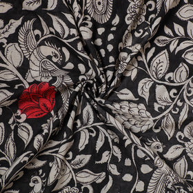 Handpainted Pure Handloom Chanderi Silk Pen Kalamkari Fabric of Srikalahasti 01