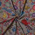 Handpainted Pure Handloom Chanderi Silk Pen Kalamkari Fabric of Srikalahasti 05