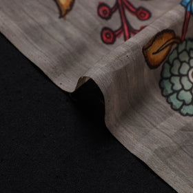 Handpainted Pure Handloom Chanderi Silk Pen Kalamkari Fabric of Srikalahasti 05