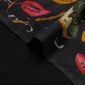 Handpainted Pure Handloom Chanderi Silk Pen Kalamkari Fabric of Srikalahasti 06