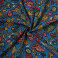 Handpainted Pure Handloom Chanderi Silk Pen Kalamkari Fabric of Srikalahasti 07