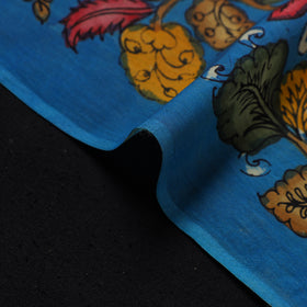 Handpainted Pure Handloom Chanderi Silk Pen Kalamkari Fabric of Srikalahasti 07