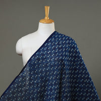 Blue - Natural Dyed Chanderi Silk Akola Print Fabric 03