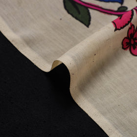 Handpainted Pure Handloom Chanderi Silk Pen Kalamkari Fabric of Srikalahasti 09