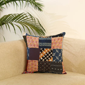 Buy Multicolor Handcrafted Cotton Patchwork Cushion Cover