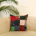 Multicolor - handcrafted cotton patchwork cushion cover 06