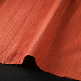 Orange Authentic Handwoven Tussar Silk Bhagalpuri Fabric 