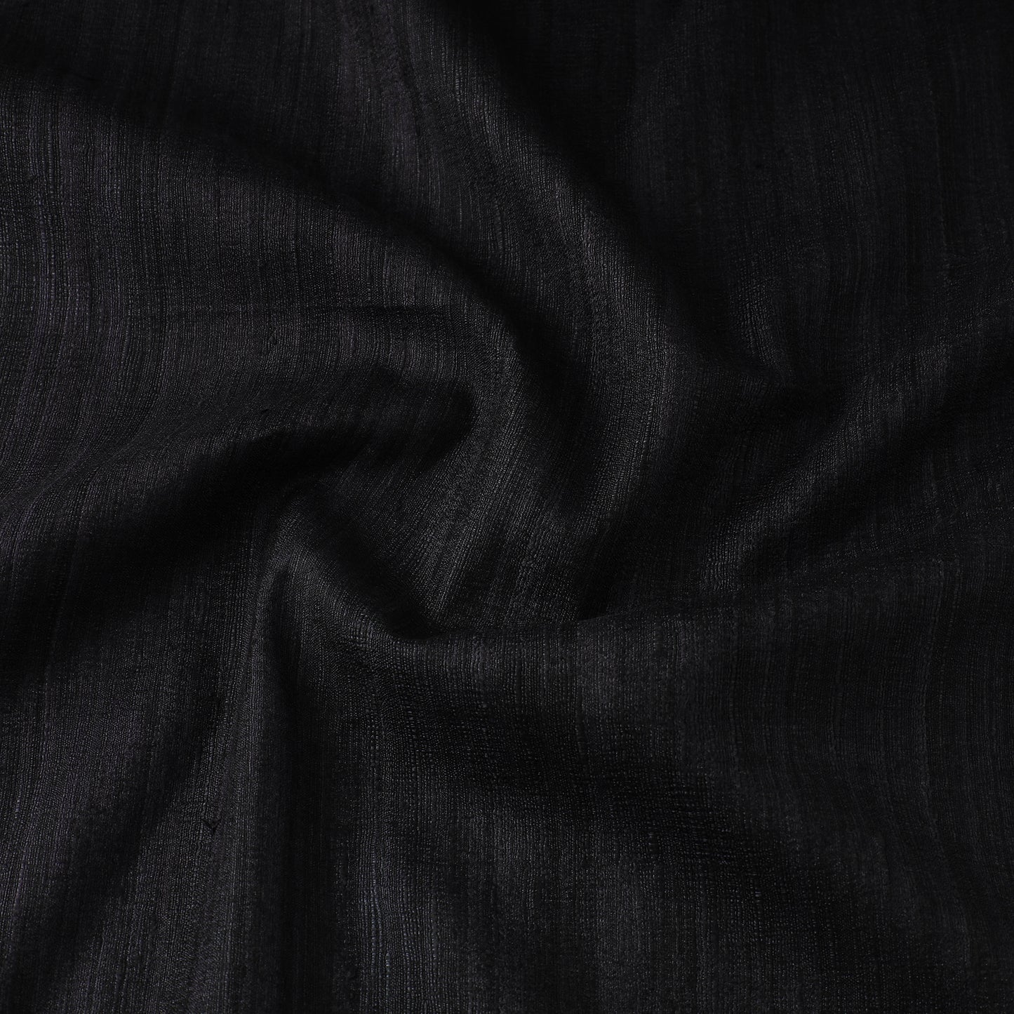 Black - Authentic Handwoven Tussar Silk Bhagalpuri Fabric 01