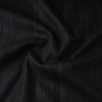 Black - Authentic Handwoven Tussar Silk Bhagalpuri Fabric 01