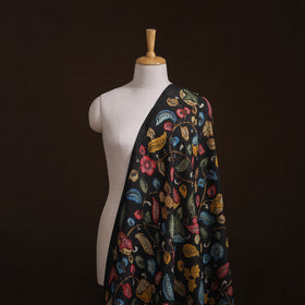 Handpainted Pure Handloom Chanderi Silk Pen Kalamkari Fabric of Srikalahasti 06