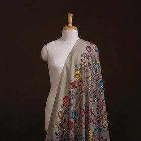 Handpainted Pure Handloom Chanderi Silk Pen Kalamkari Fabric of Srikalahasti 05