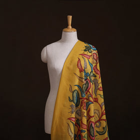 Handpainted Pure Handloom Chanderi Silk Pen Kalamkari Fabric of Srikalahasti 03