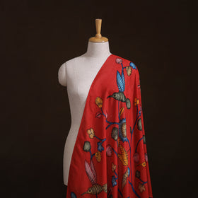 Handpainted Pure Handloom Chanderi Silk Pen Kalamkari Fabric of Srikalahasti 02