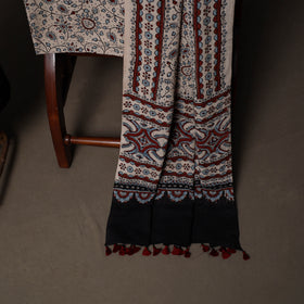 Ajrakh Hand Block Print Natural Dyed Cotton 3pc Unstitched Dress Material Suit Set 06