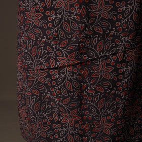 Ajrakh Hand Block Print Natural Dyed Cotton 2pc Unstitched Dress Material Kurta Set 09