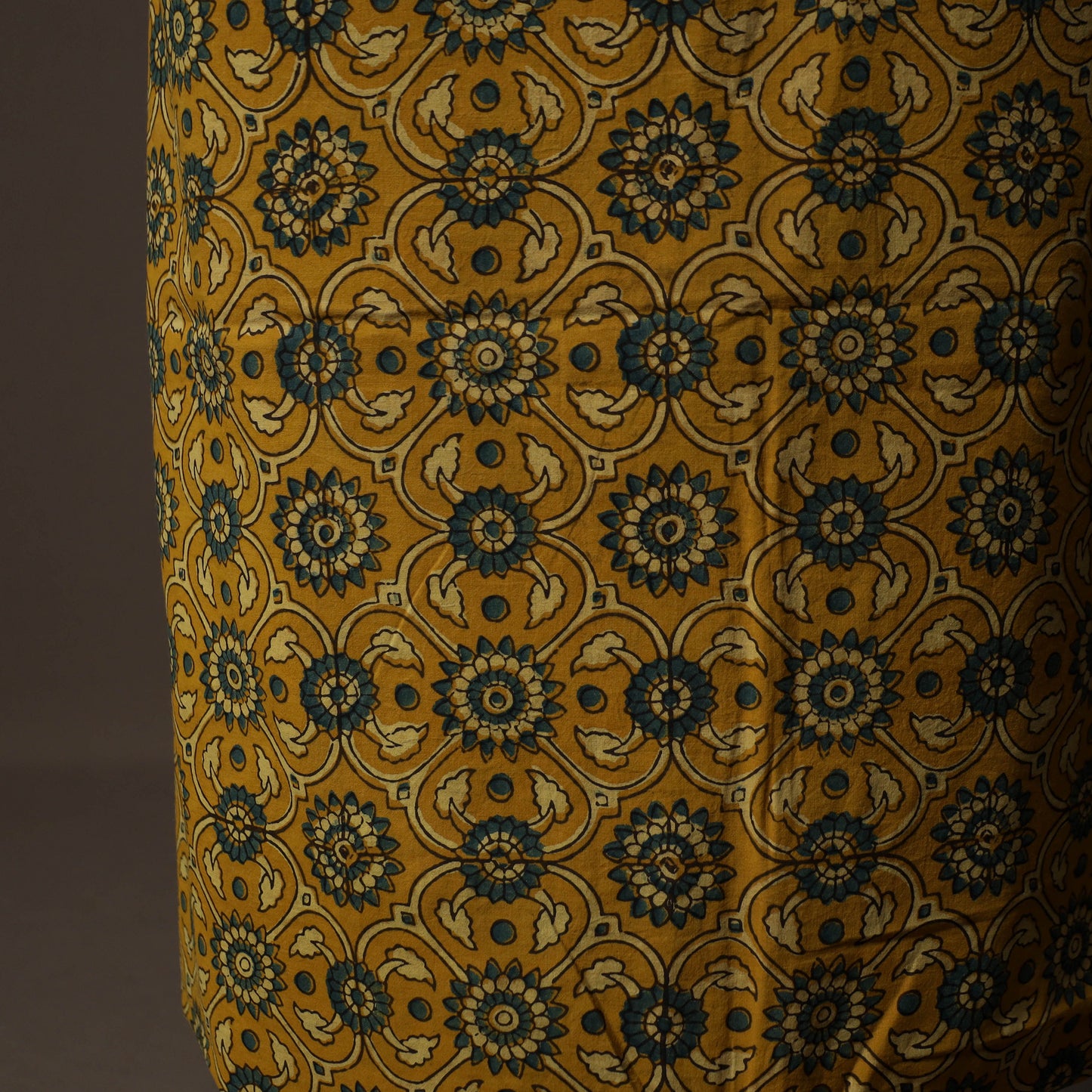Ajrakh Hand Block Print Natural Dyed Cotton 2pc Unstitched Dress Material Kurta Set 11