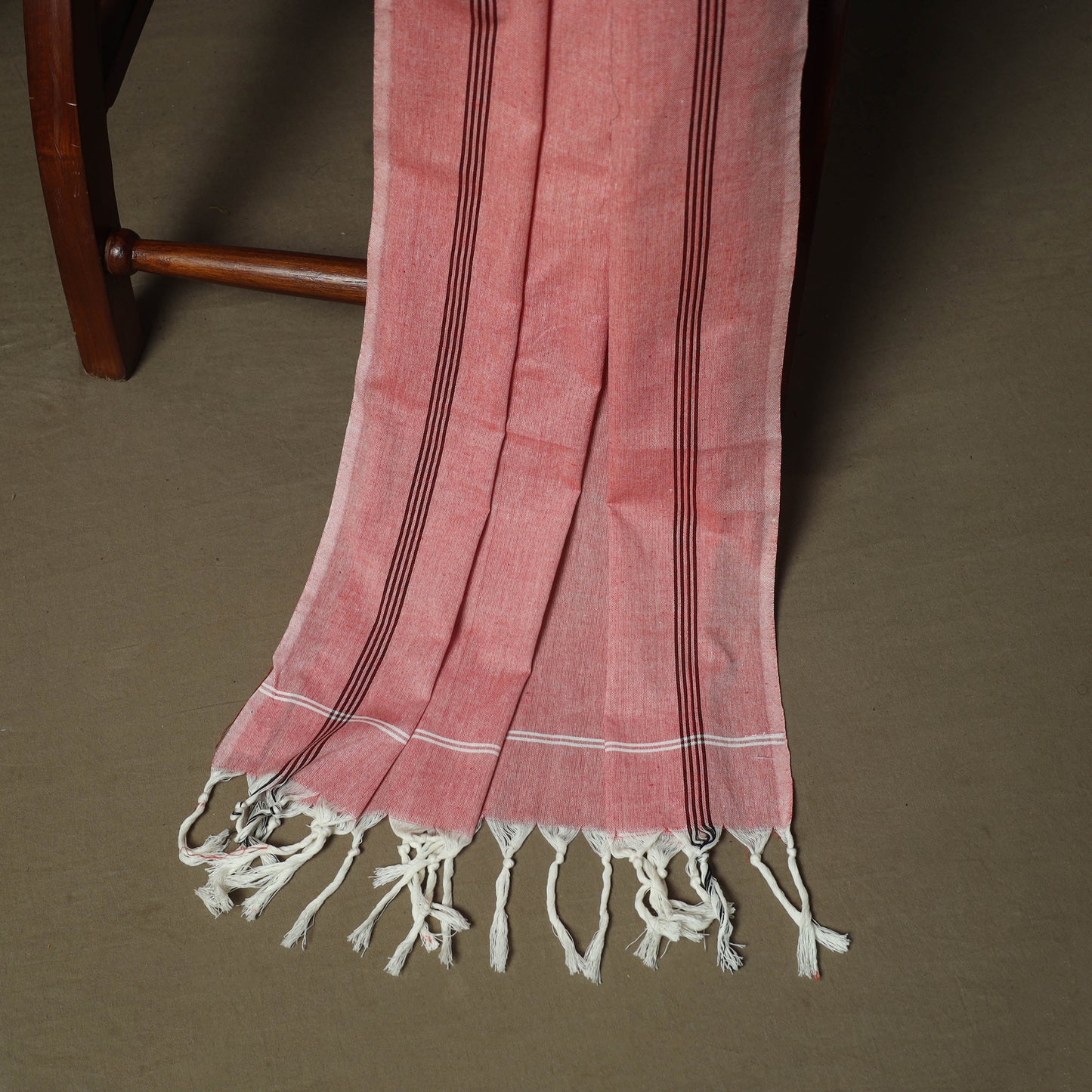 Maroon - Pochampally Ikat Weave Cotton 3pc Unstitched Dress Material Suit Set 01