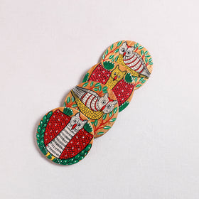 Bengal Patua Handpainted Akashmoni Wooden Coasters (Set of 4) 20