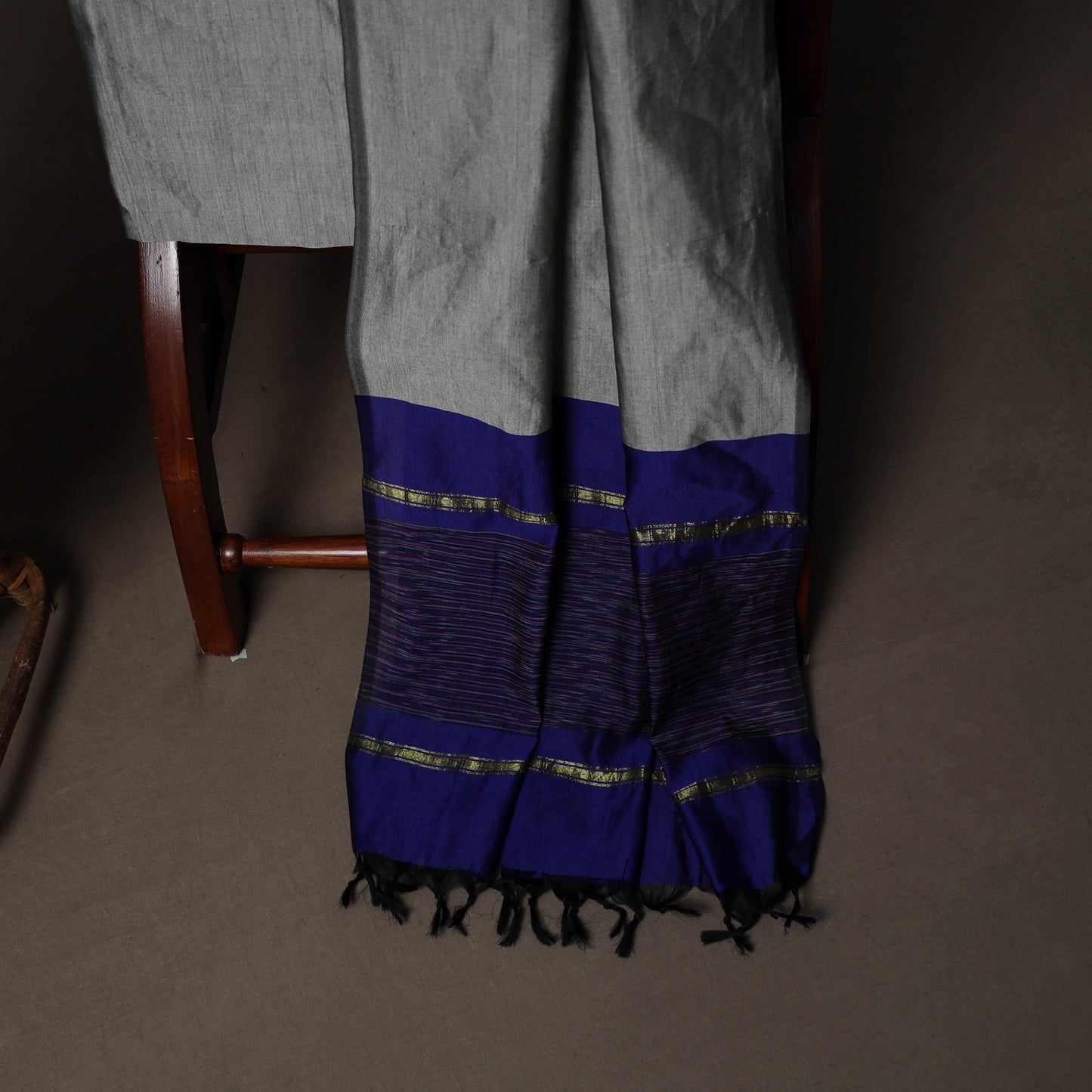 Pochampally Ikat Weave Silk Cotton 3pc Unstitched Dress Material Suit Set 05