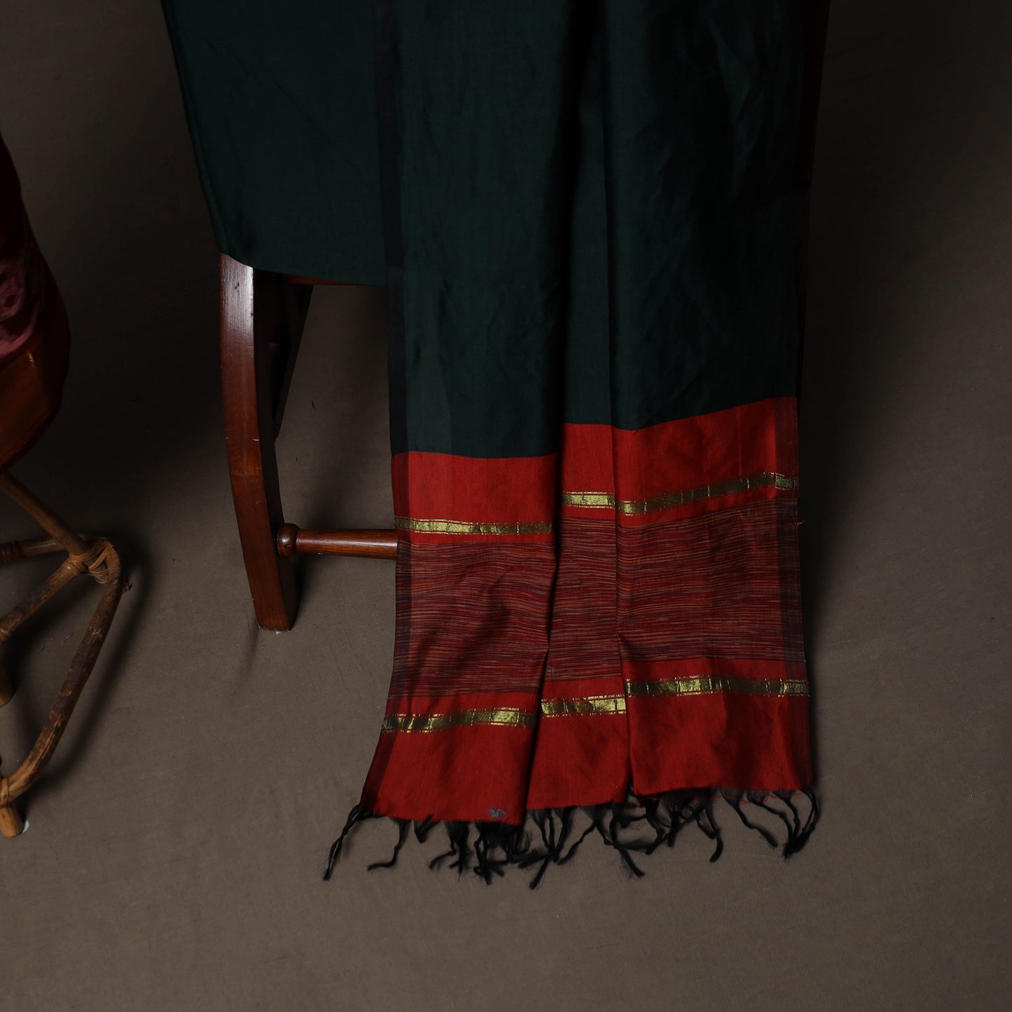 Pochampally Ikat Weave Silk Cotton 3pc Unstitched Dress Material Suit Set 08