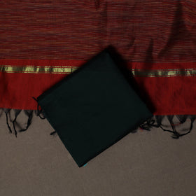 Pochampally Ikat Weave Silk Cotton 3pc Unstitched Dress Material Suit Set 08