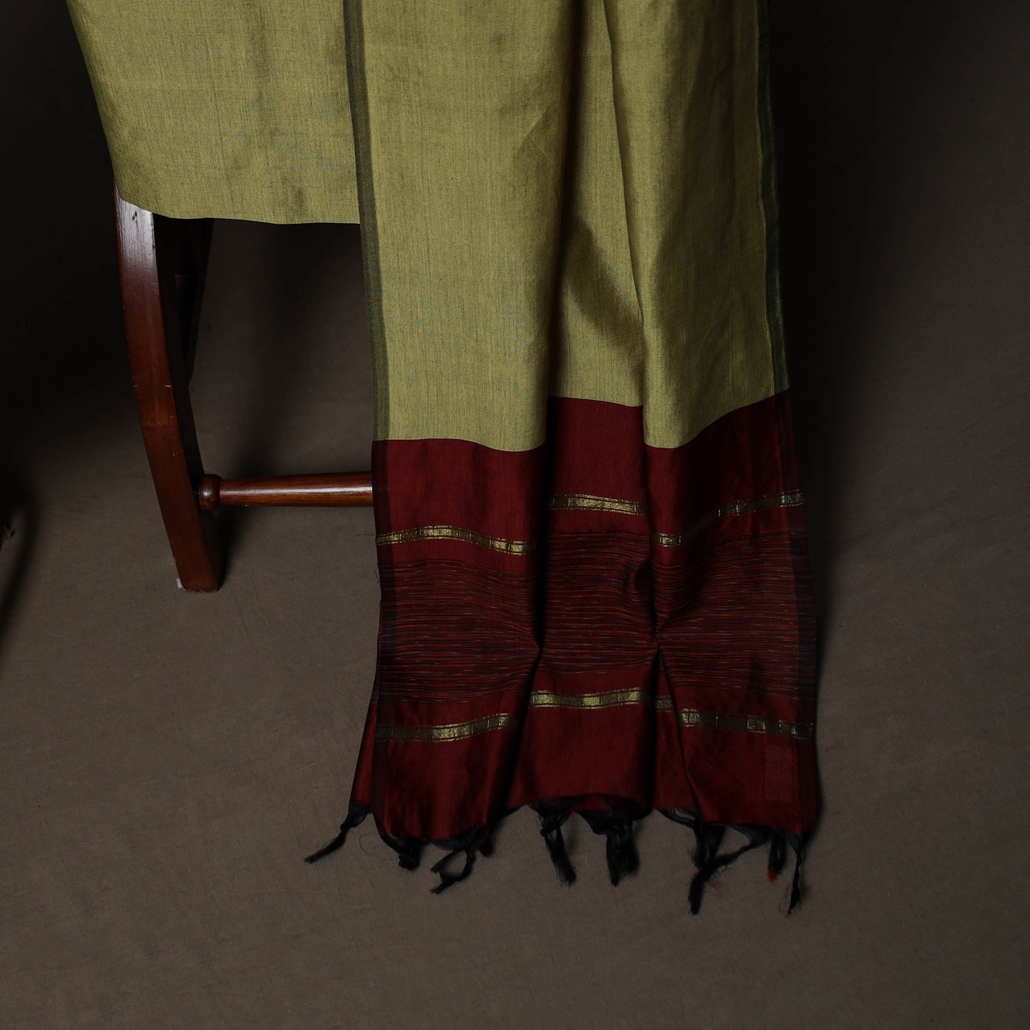 Pochampally Ikat Weave Silk Cotton 3pc Unstitched Dress Material Suit Set 10