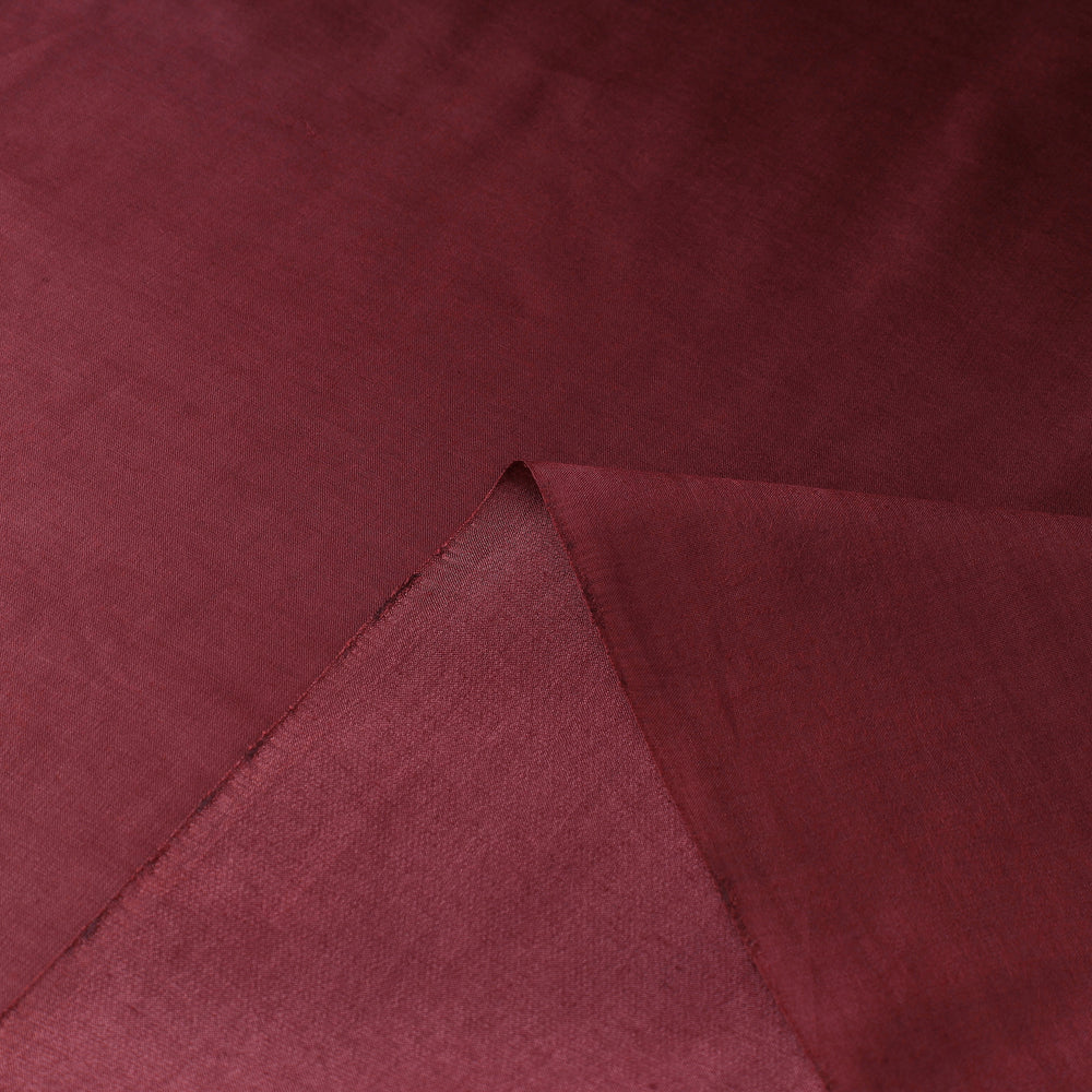 Maroon - Handloom Tussar Silk Cotton Fabric from Vidarbha 15