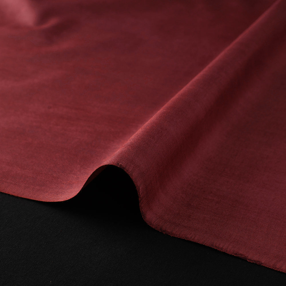 Maroon - Handloom Tussar Silk Cotton Fabric from Vidarbha 15