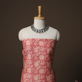 Bagh Hand Block Print Natural Dyed Maheshwari Silk 3pc Unstitched Dress Material Suit Set 17