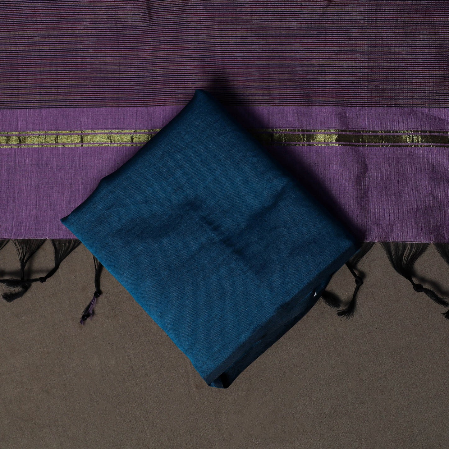 Pochampally Ikat Weave Silk Cotton 3pc Unstitched Dress Material Suit Set 13