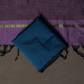 Pochampally Ikat Weave Silk Cotton 3pc Unstitched Dress Material Suit Set 13