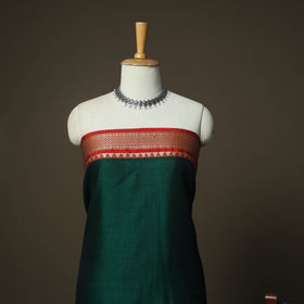 Green - Dharwad Woven Mercerised Cotton 3pc Unstitched Dress Material Suit Set 03