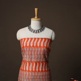 Bagh Hand Block Print Natural Dyed Maheshwari Silk 3pc Unstitched Dress Material Suit Set 20