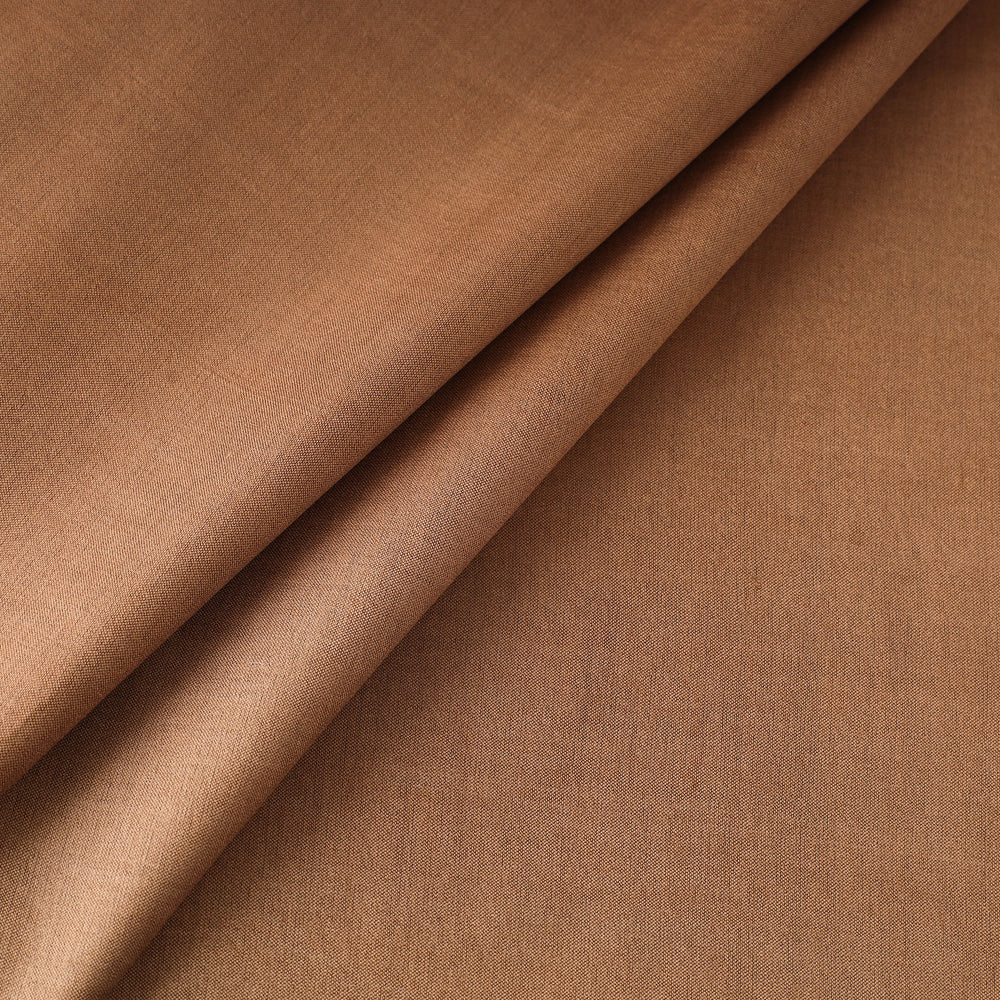 Brown - Handloom Tussar Silk Cotton Fabric from Vidarbha 14