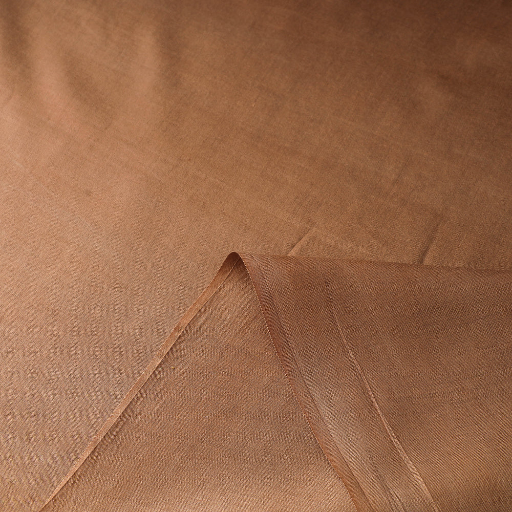 Brown - Handloom Tussar Silk Cotton Fabric from Vidarbha 14