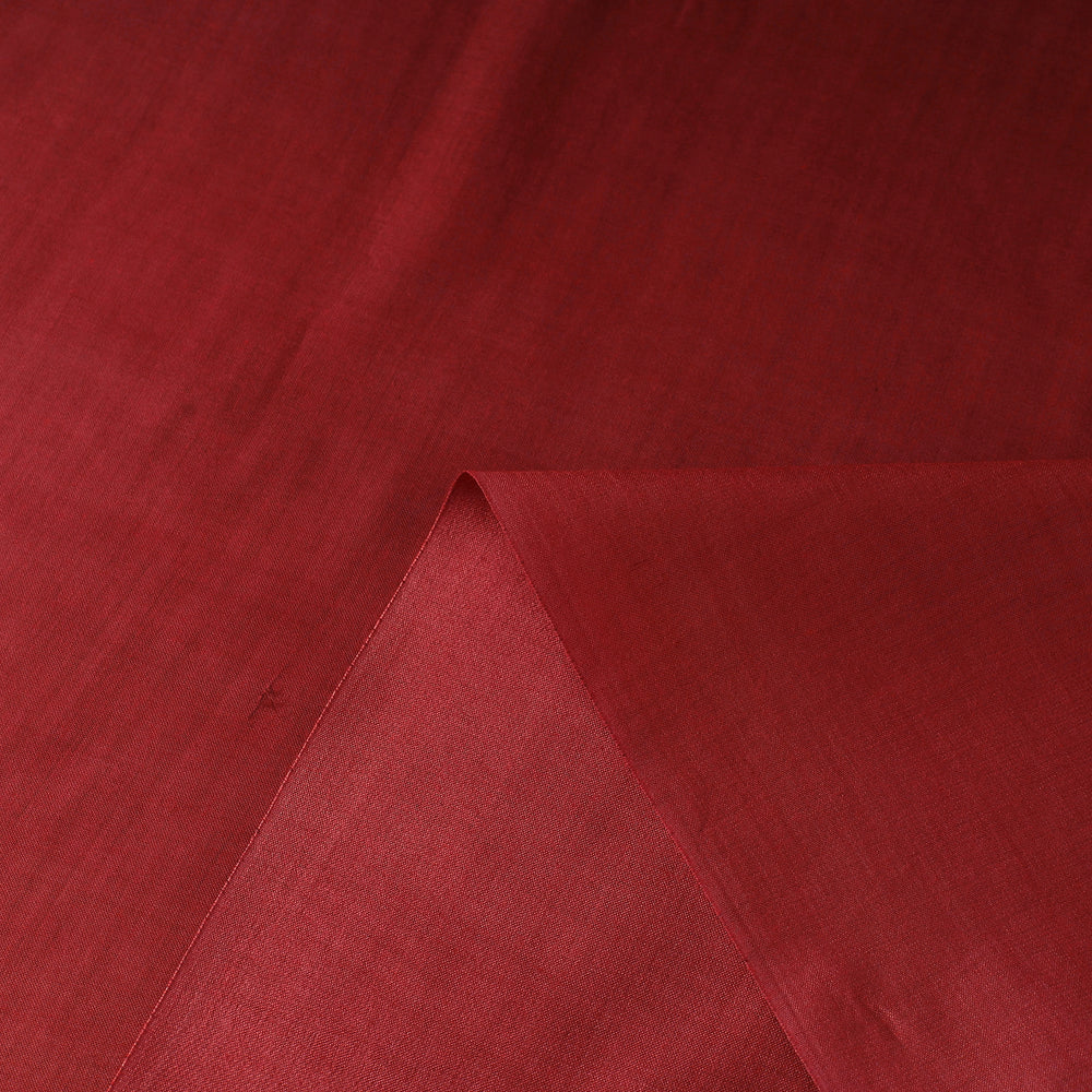 Red - Handloom Tussar Silk Cotton Fabric from Vidarbha 09