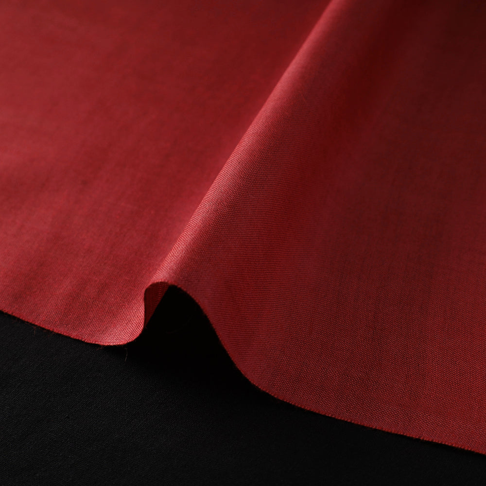 Red - Handloom Tussar Silk Cotton Fabric from Vidarbha 09