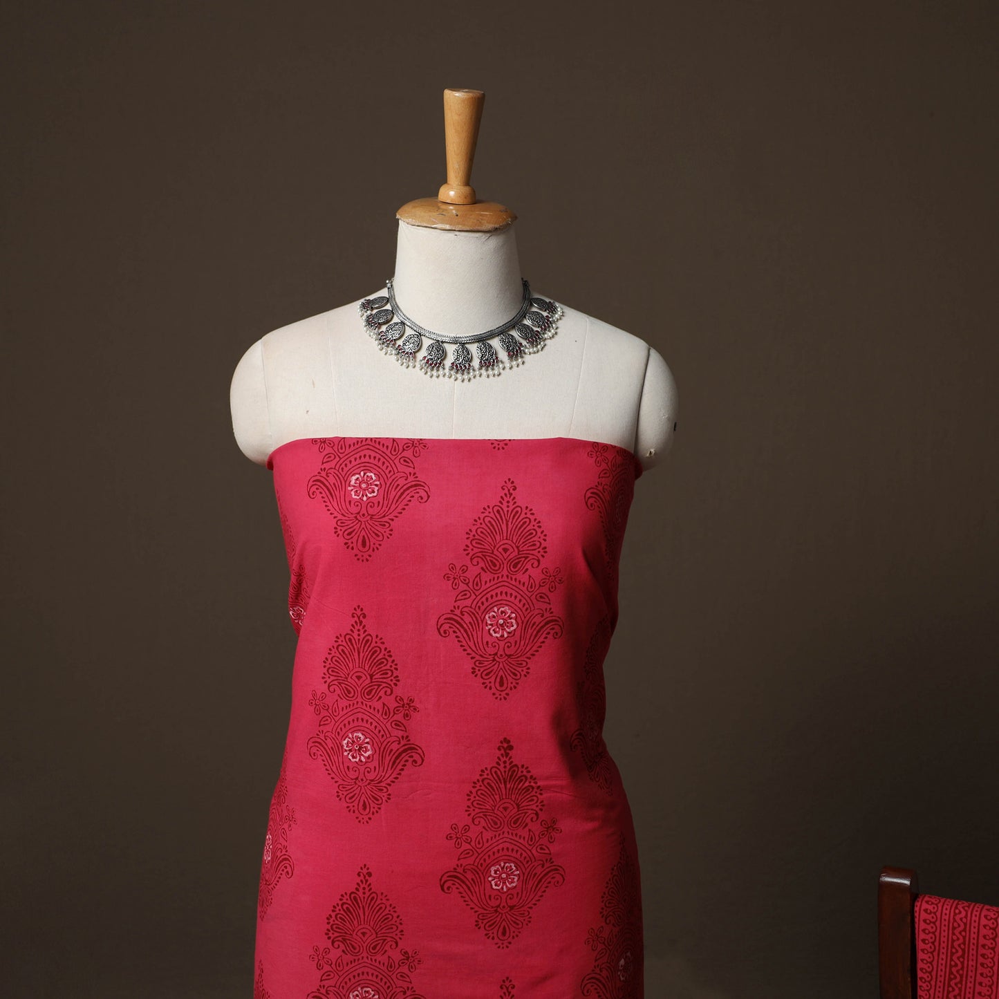 Bagh Hand Block Print Cotton 3pc Unstitched Dress Material Suit Set 24
