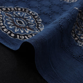 Natural Dyed Ajrakh Hand Block Print Cotton Hakoba Fabric 62