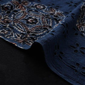 Natural Dyed Ajrakh Hand Block Print Cotton Hakoba Fabric 63