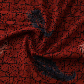 Natural Dyed Ajrakh Hand Block Print Cotton Hakoba Fabric 64