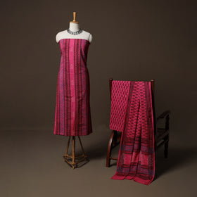 Bagh Hand Block Print Cotton 3pc Unstitched Dress Material Suit Set 26
