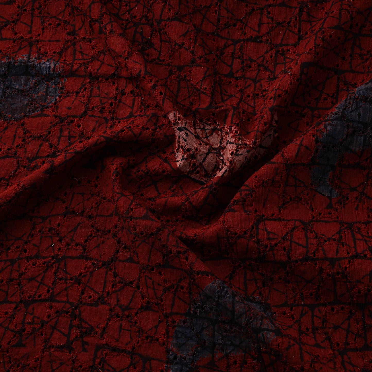Natural Dyed Ajrakh Hand Block Print Cotton Hakoba Fabric 65