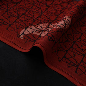 Natural Dyed Ajrakh Hand Block Print Cotton Hakoba Fabric 65