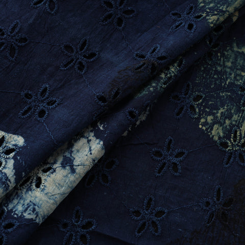 Natural Dyed Ajrakh Hand Block Print Cotton Hakoba Fabric 66