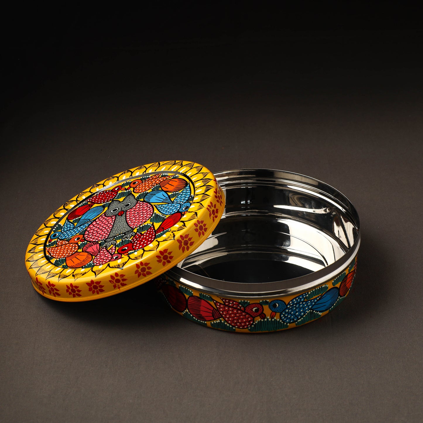  Bengal Patua Handpainted Stainless Steel Casserole