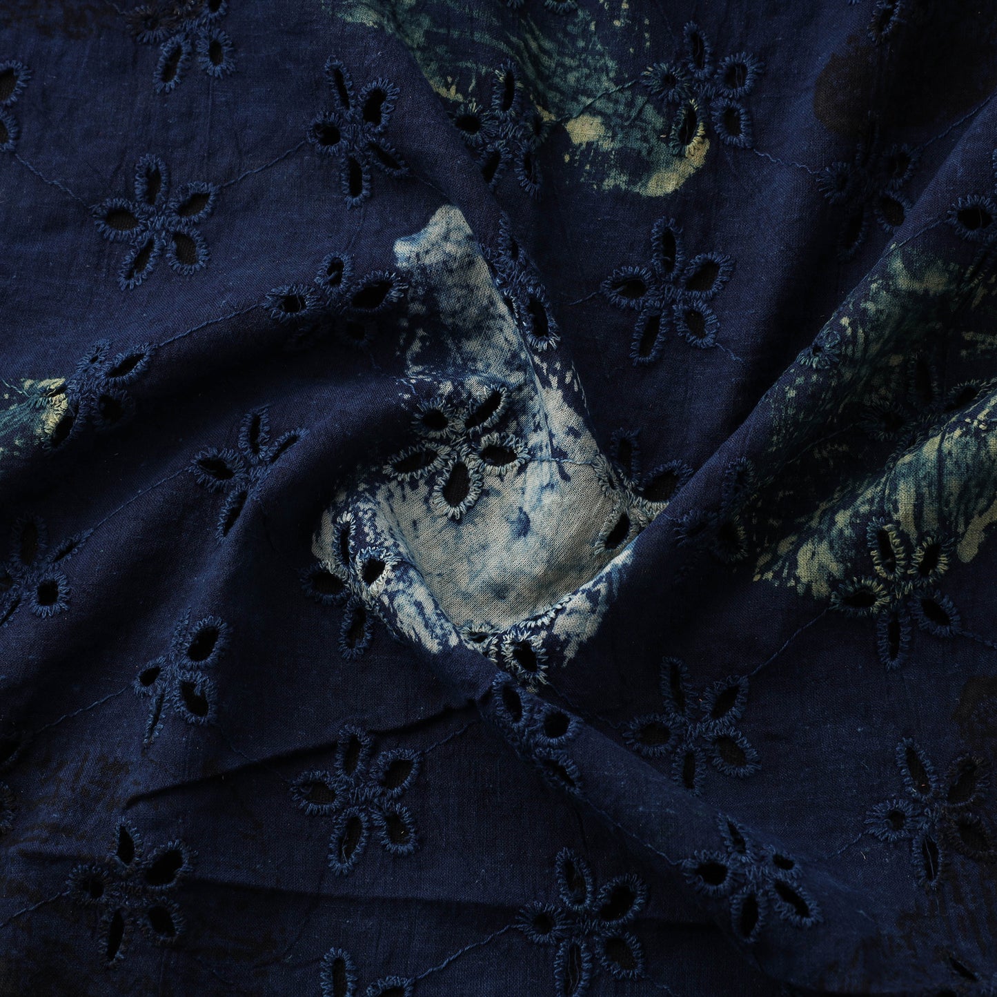 Natural Dyed Ajrakh Hand Block Print Cotton Hakoba Fabric 66