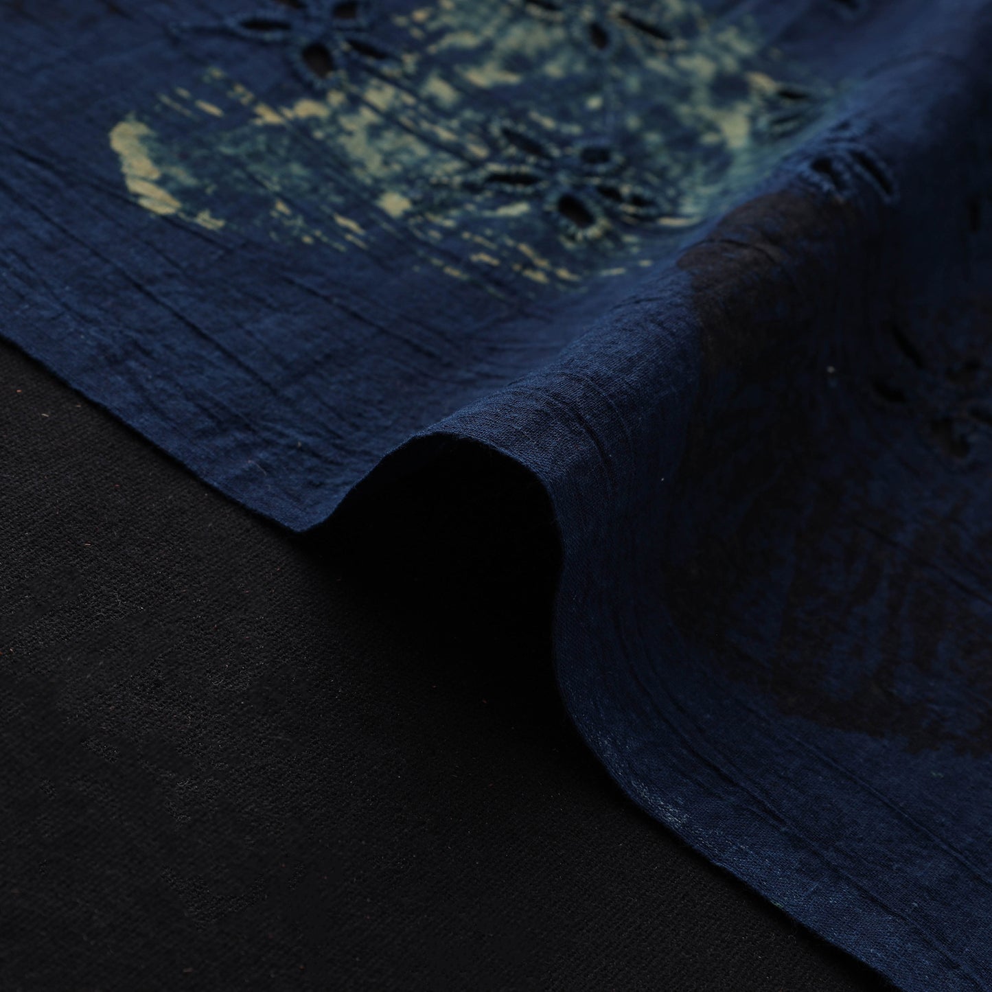 Natural Dyed Ajrakh Hand Block Print Cotton Hakoba Fabric 66